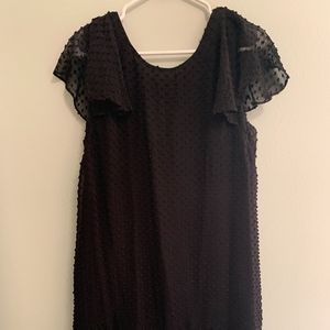 J. Crew Black Dress with Dot Details | Scoop Neck